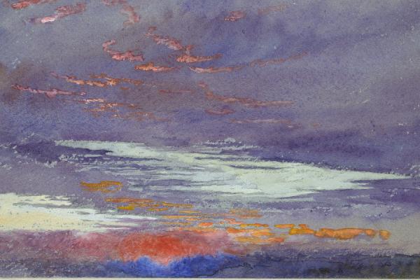 John Ruskin, Study of Dawn: Purple Clouds